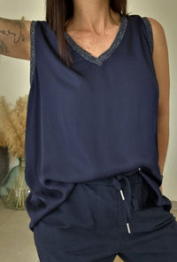 Top fluide LOUISE – Bleu