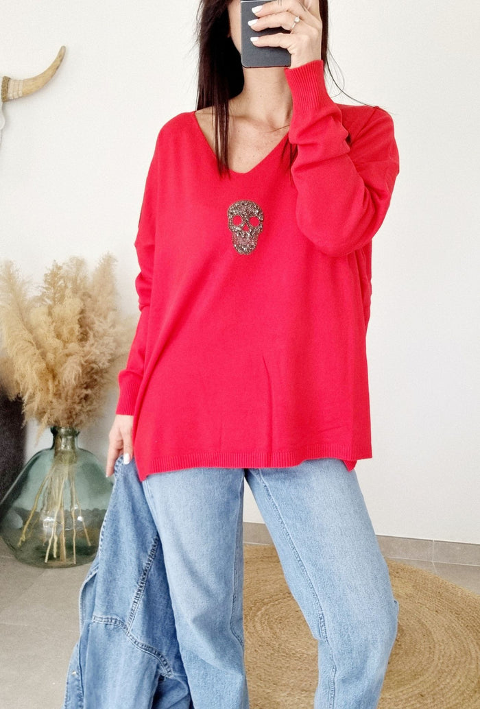 Pull léger MÉLANIE Rouge