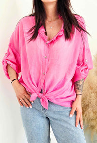 Chemise en voile ZÉLIE rose