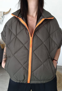 Doudoune JOHN – Kaki & Orange