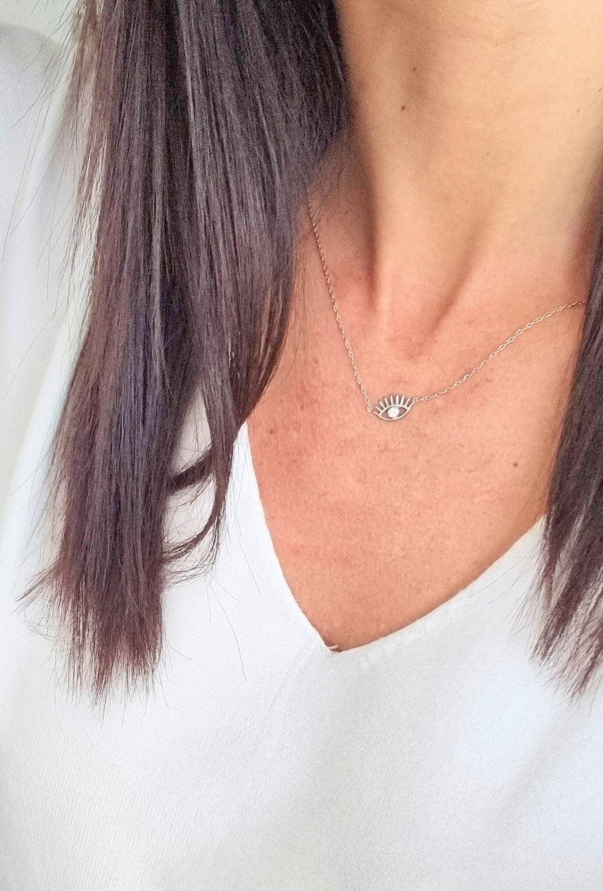 Collier EYE argenté