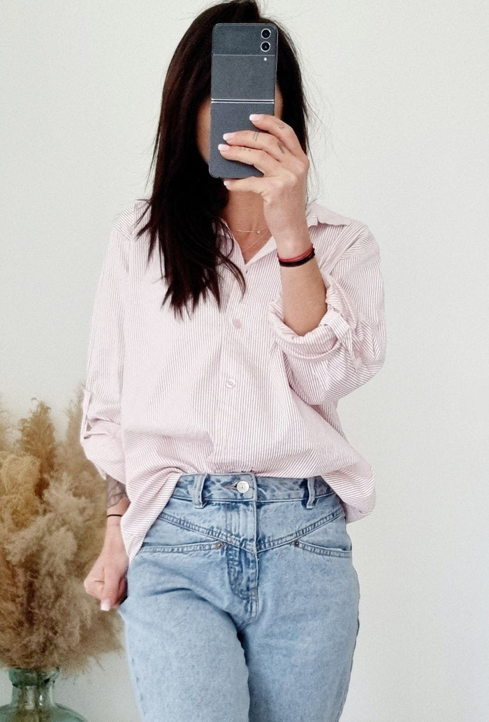 Chemise SOSO rayures rose