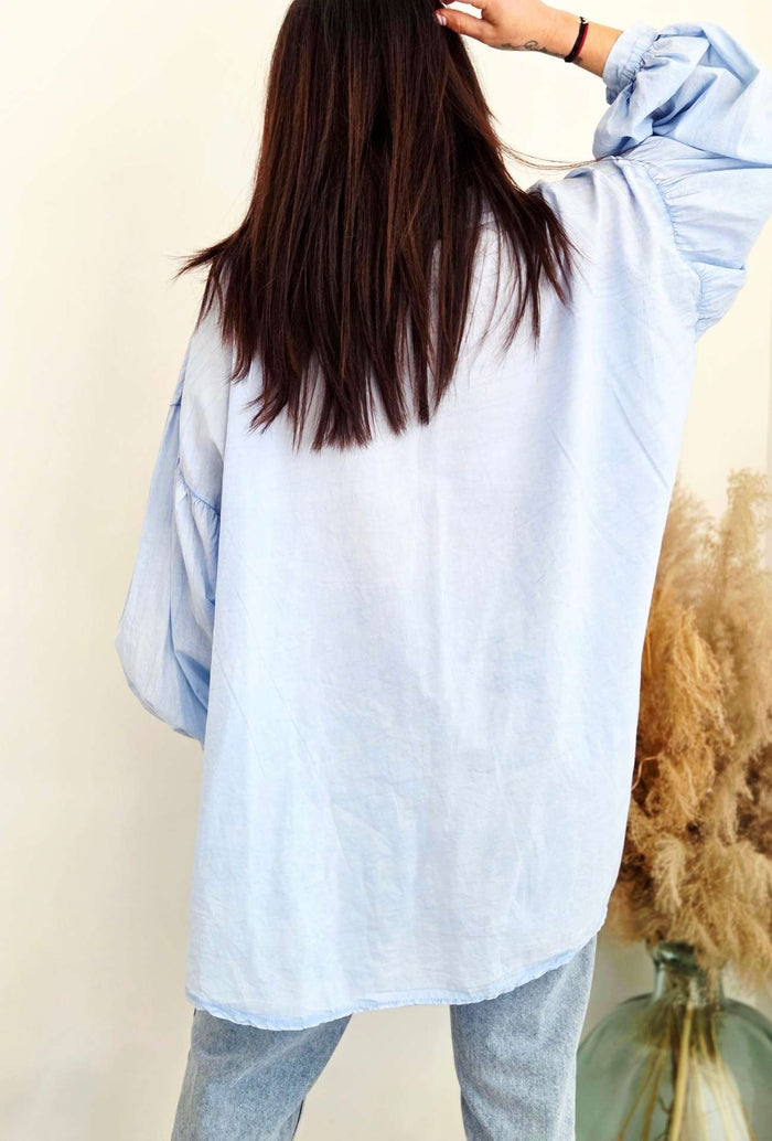 Chemise oversize NORA bleu