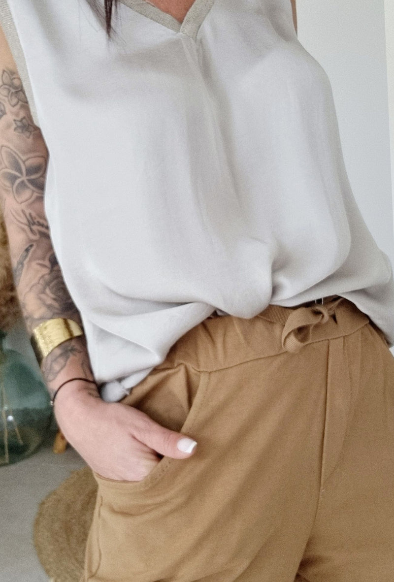 Top fluide LOUISE – Beige