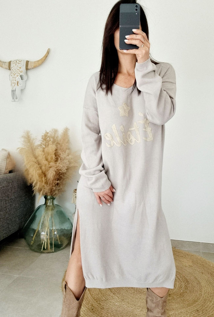 Robe pull ETOILE  Beige