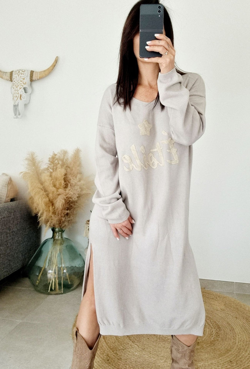Robe pull ETOILE  Beige