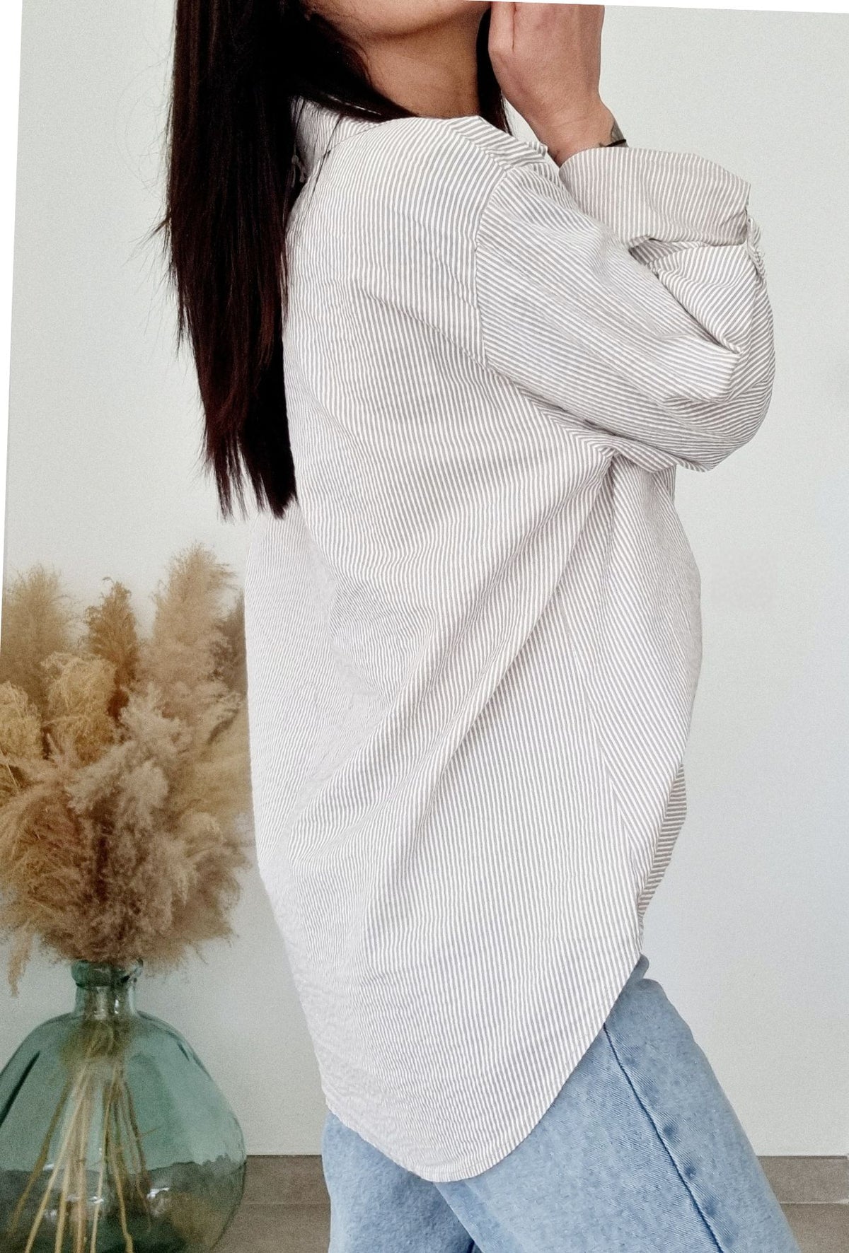 Chemise SOSO rayures beige