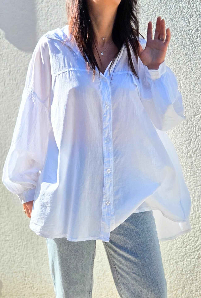 Chemise oversize NORA blanc