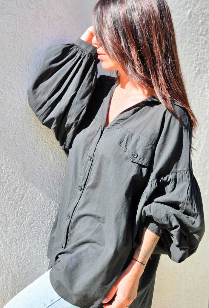 Chemise oversize NORA noir