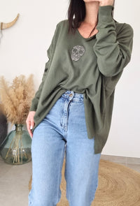 Pull léger MÉLANIE Kaki