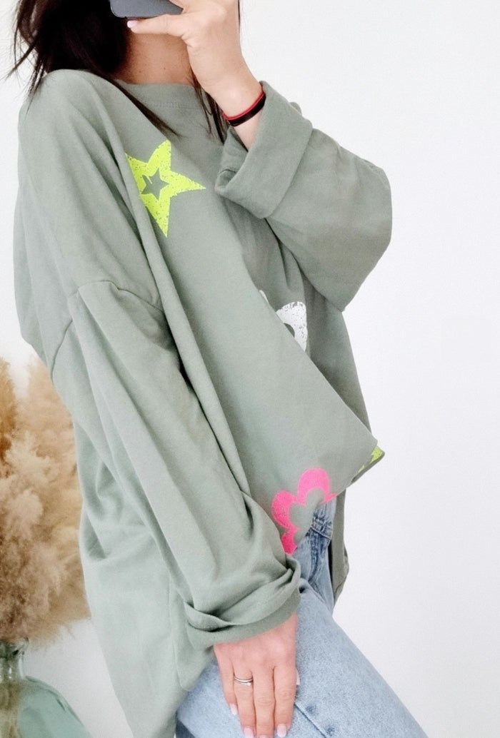 Tee-shirt Joy kaki