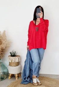 Pull léger MÉLANIE Rouge