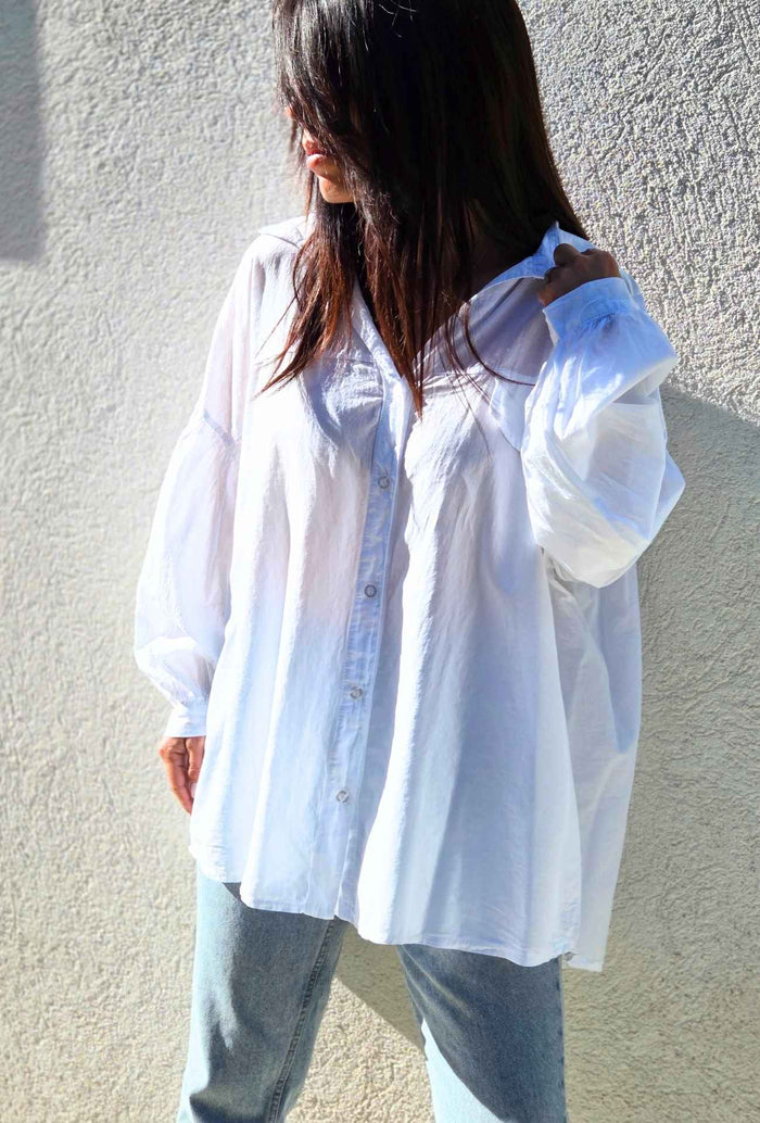 Chemise oversize NORA blanc