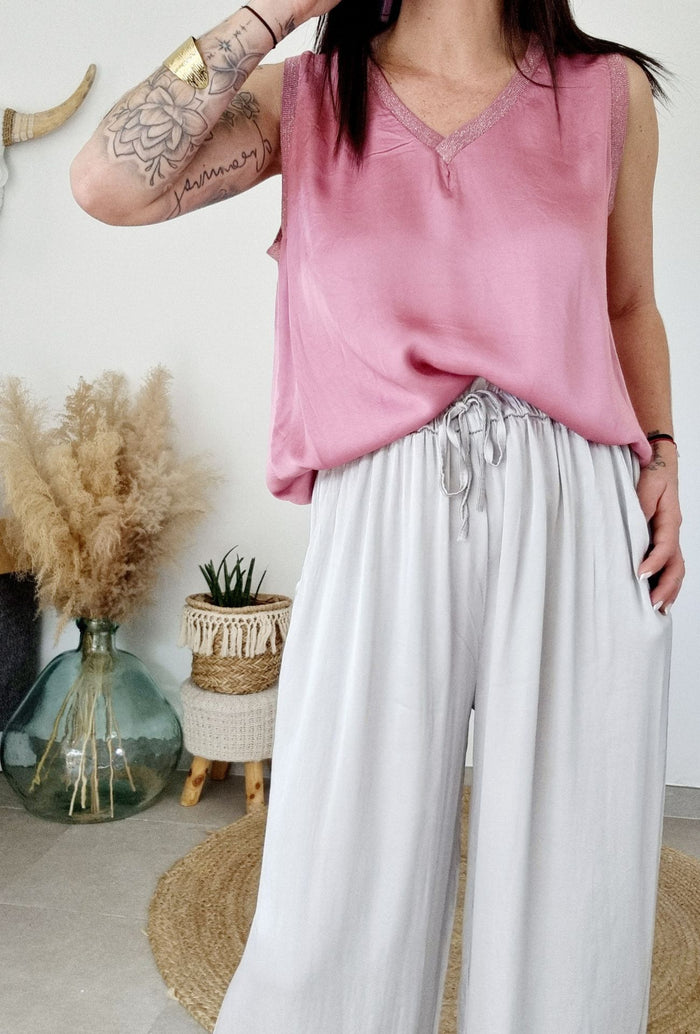Top fluide LOUISE – Rose