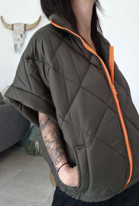Doudoune JOHN – Kaki & Orange