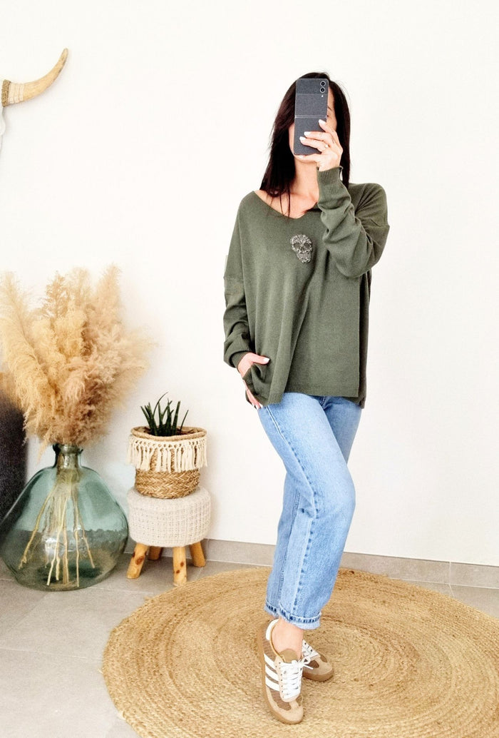 Pull léger MÉLANIE Kaki