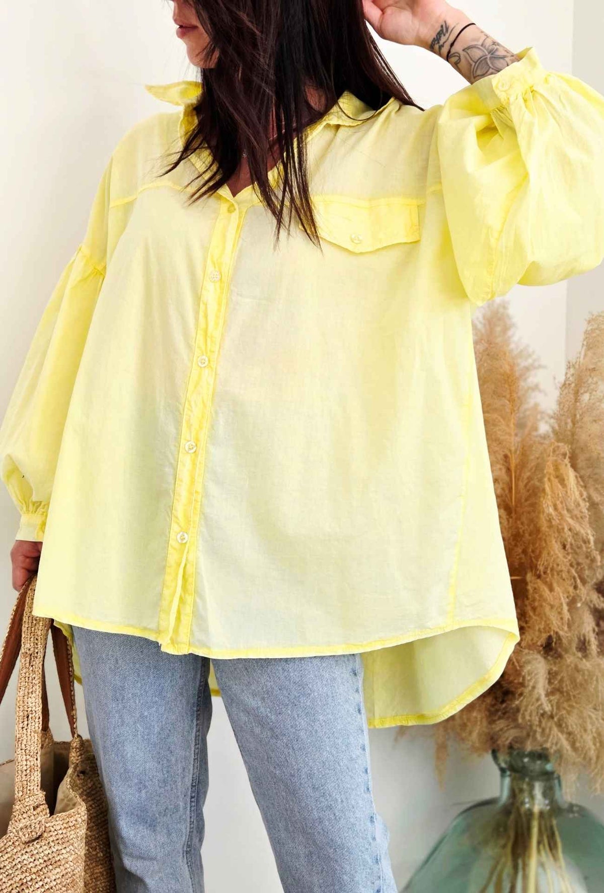 Chemise oversize NORA jaune