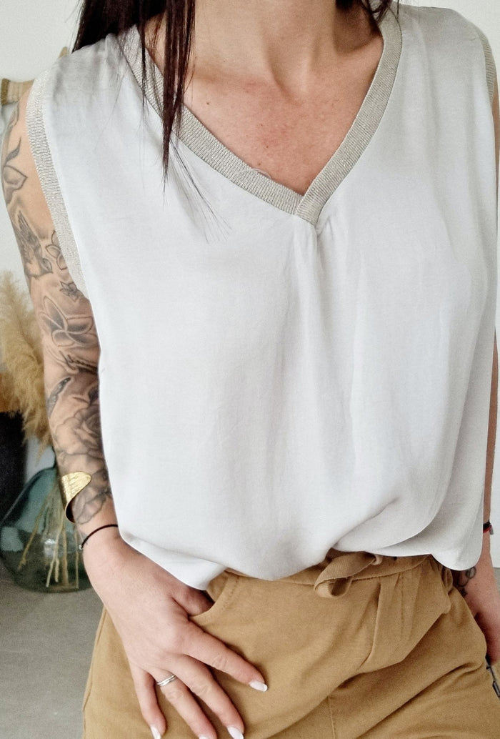 Top fluide LOUISE – Beige