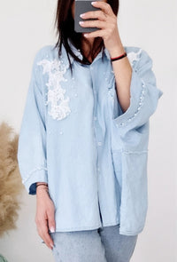 Chemise en jeans PEARL bleu clair