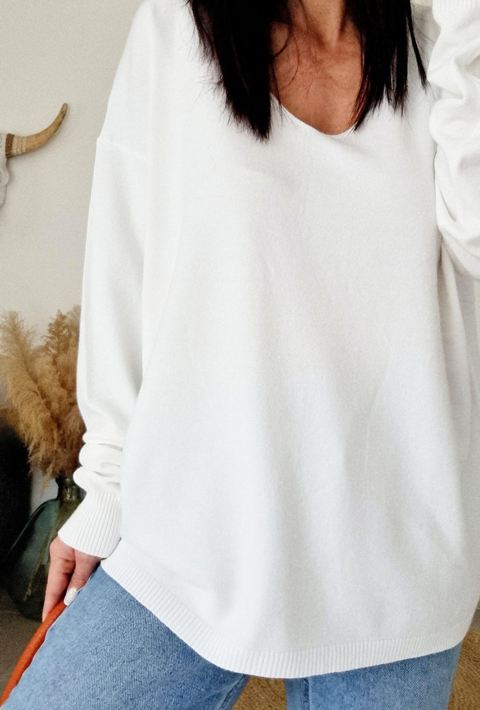 Pull léger EMY - Blanc