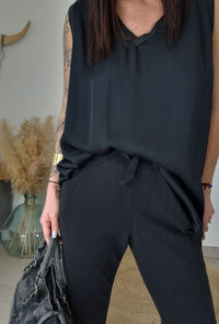 Top fluide LOUISE – Noir