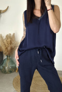 Top fluide LOUISE – Bleu