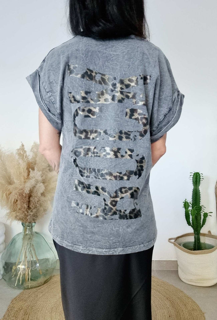 Tee shirt ROCK leopard 
