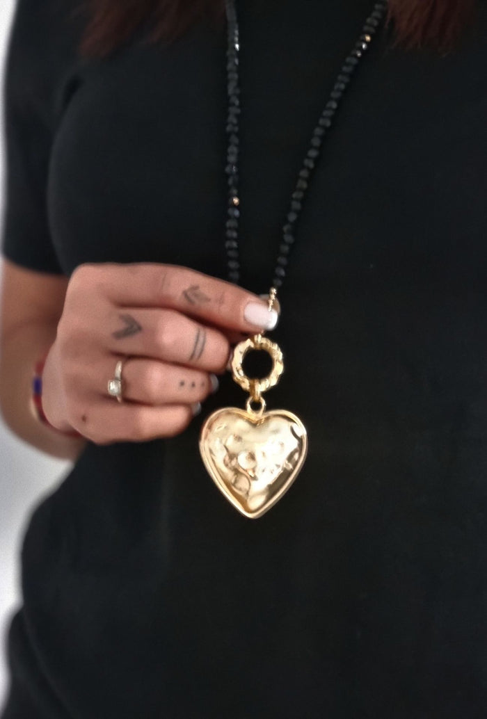 Collier coeur dorée