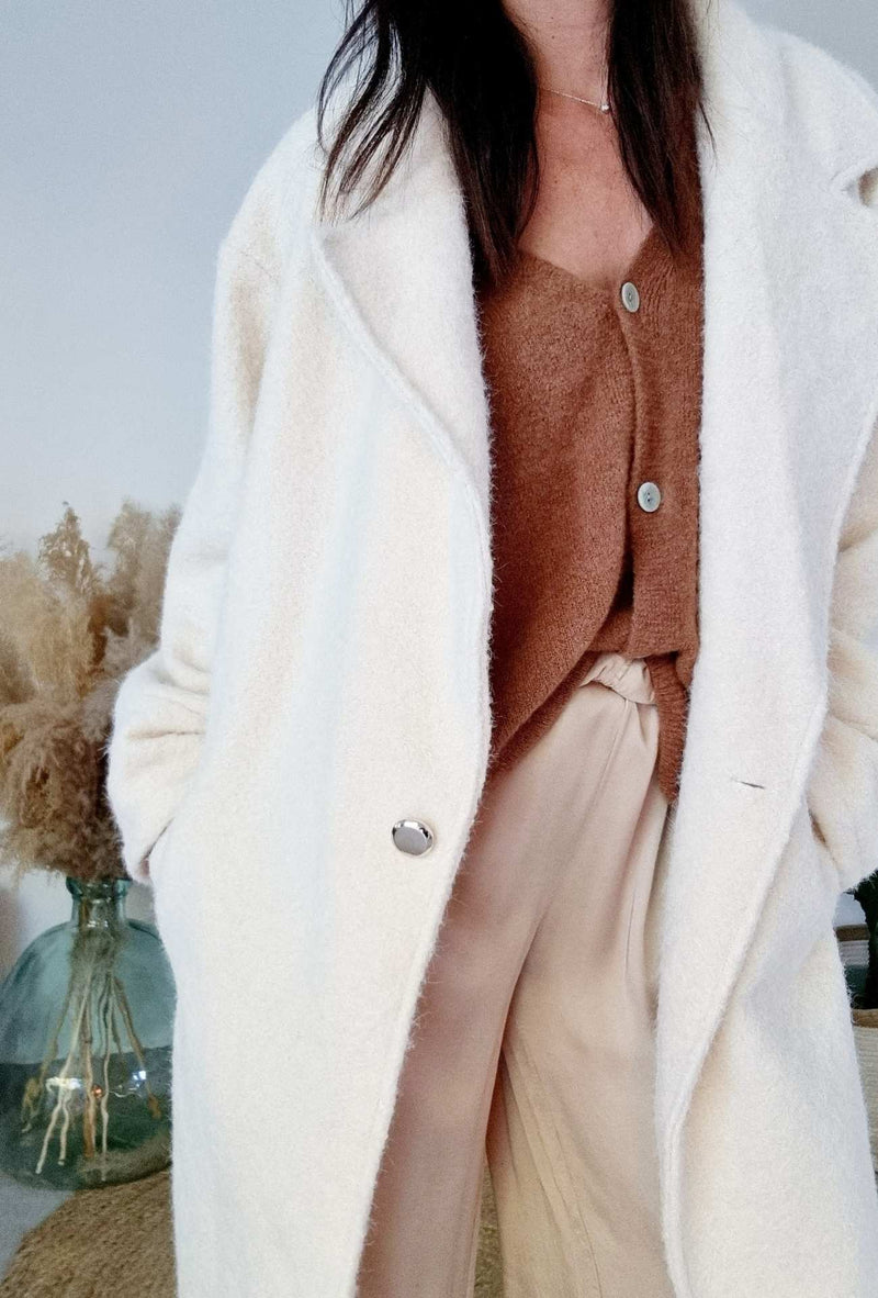 Manteau CHIARA blanc cassé