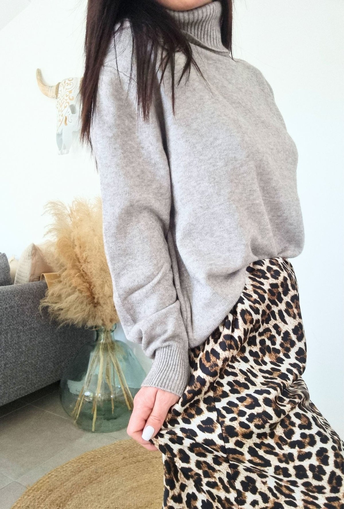 Pull CORALIE taupe