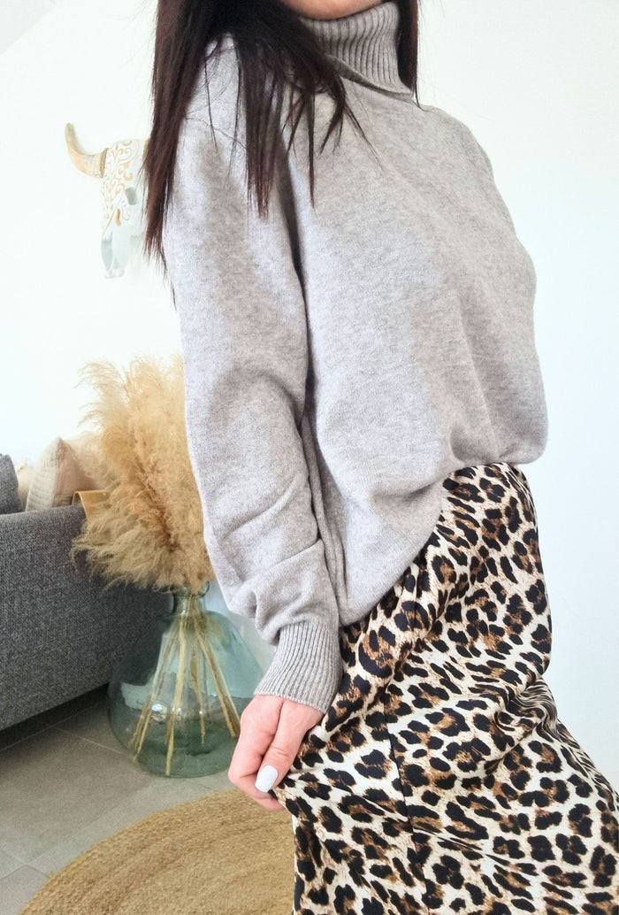 Pull CORALIE taupe