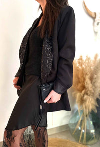Veste blaser LINDA noir