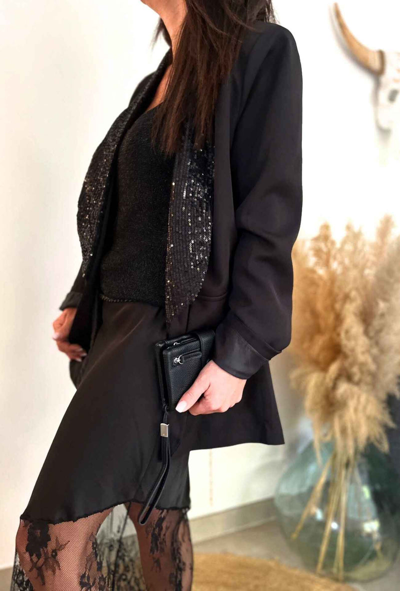 Veste blaser LINDA noir