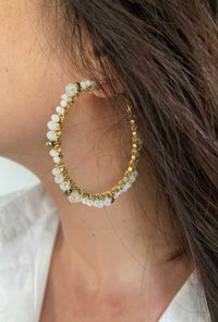 Boucles d’oreilles PEARLE Blanc