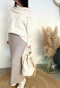 Jupe Isa taupe