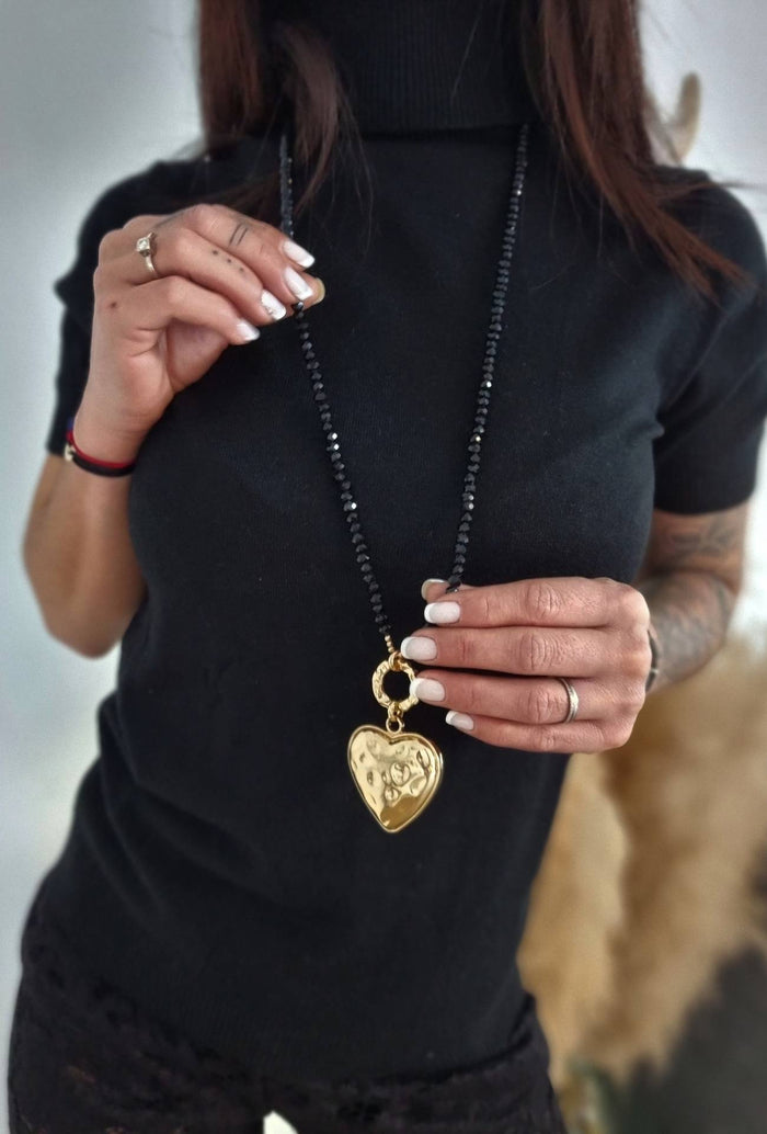 Collier coeur dorée