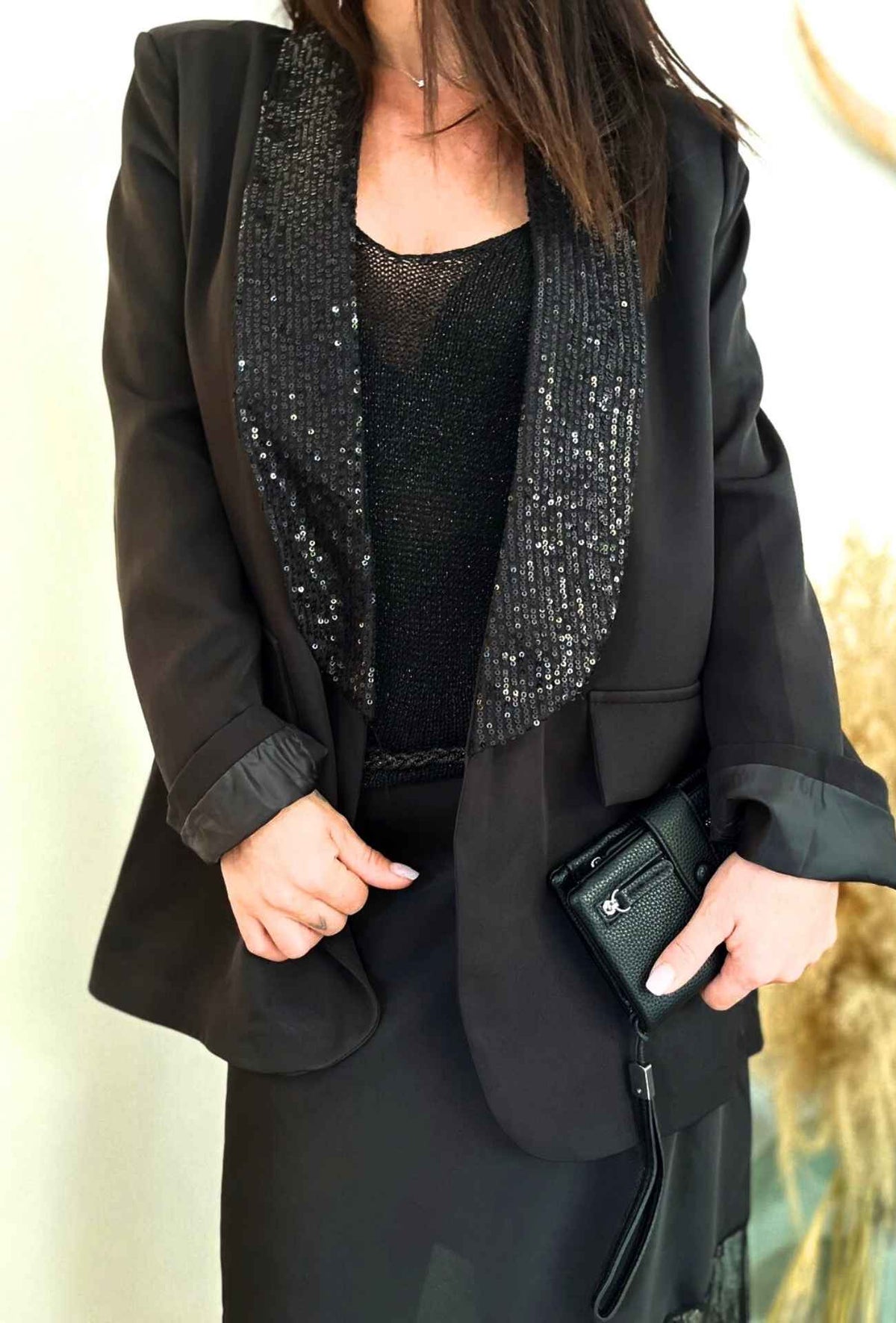 Veste blaser LINDA noir