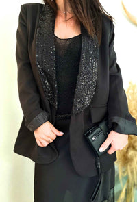 Veste blaser LINDA noir