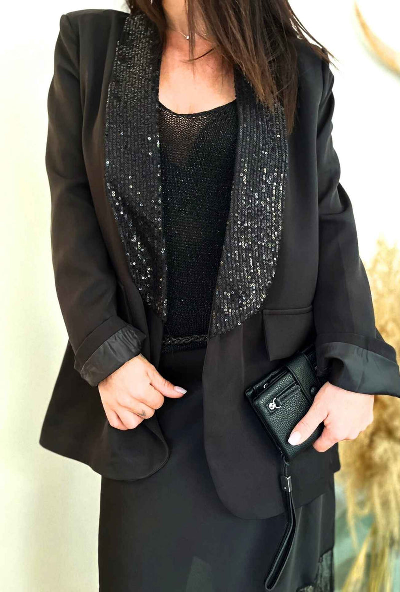 Veste blaser LINDA noir