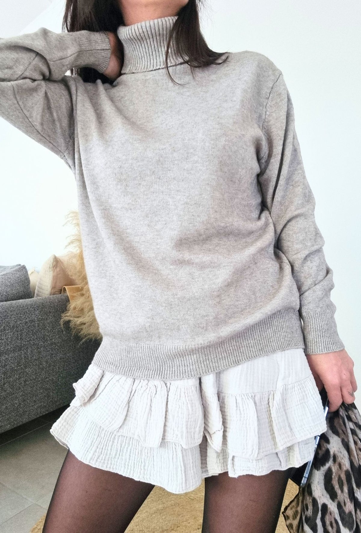 Pull CORALIE taupe