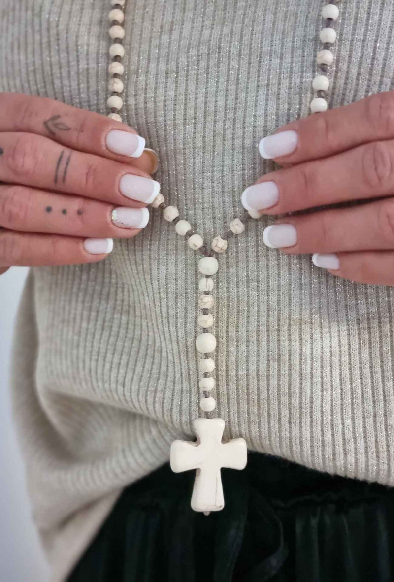 Collier long CROSS