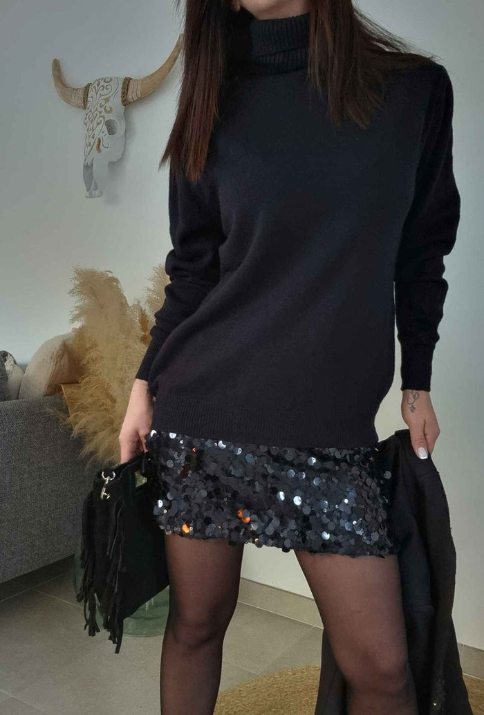 Jupe sequins MAYA noir