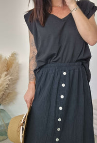 Jupe longue Cathy Gaze de coton