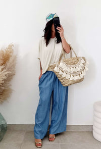 T-shirt oversize INGRID Blanc