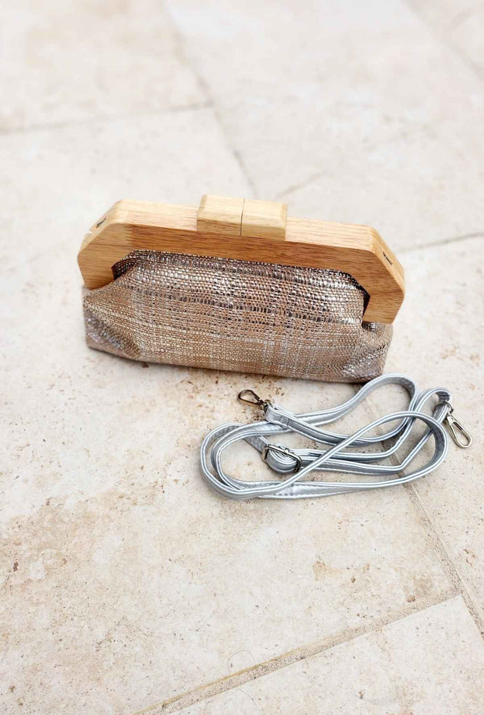 Sac LOLA bois/argenté