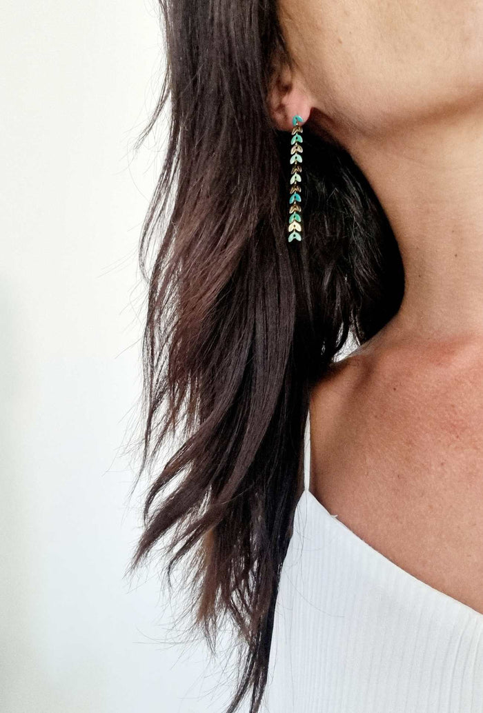 Boucles d oreilles IRIS bleu