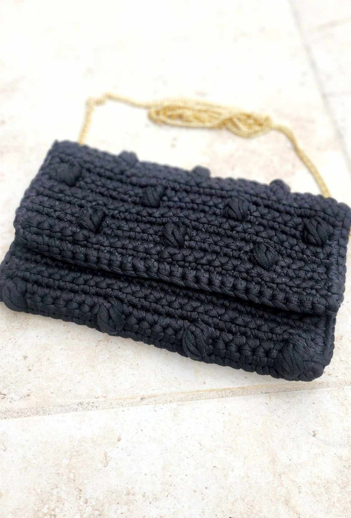 Sac crochet AUDREY noir 