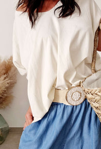 T-shirt oversize INGRID Blanc