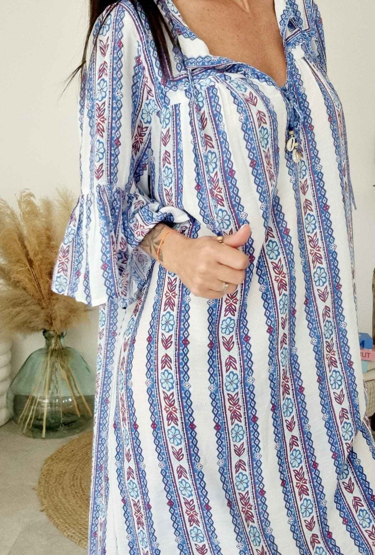 Robe -LYS - Bleu/Blanc