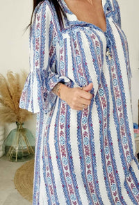 Robe -LYS - Bleu/Blanc